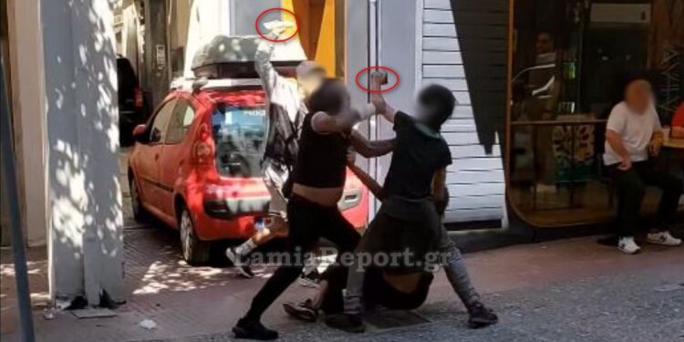 Λαμία: Βίντεο από νέα άγρια συμπλοκή στο κέντρο της πόλης