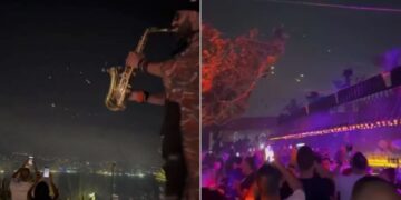 Λίβανος: Πάρτι σε ταράτσα με φόντο πυραύλους να διασχίζουν τον ουρανό