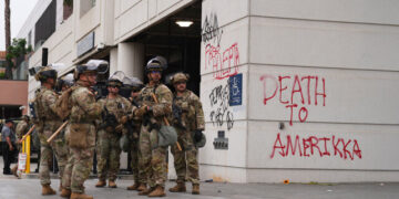 The battlefield is Los Angeles: National Guard members on standby after mass protests against immigration arrests