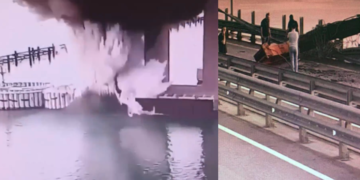 Η Ουκρανία έπληξε ξανά με εκρηκτικά τη γέφυρα της Κριμαίας – Ζημιές σε υποθαλάσσιους πυλώνες