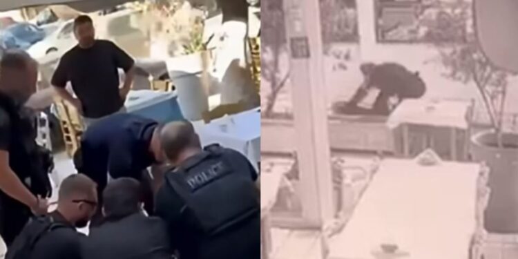 Βίντεο ντοκουμέντα καταγράφουν τη σύλληψη του Ισπανού «σαμουράι» που μπούκαρε με σπαθί σε ταβέρνα 