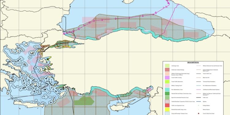 Στη δημοσιότητα ο Θαλάσσιος Χωροταξικός Σχεδιασμός της Τουρκίας